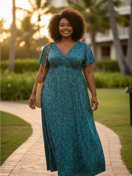 Swimsuits For All Dresses & Skirts - Swimsuit for All PACK & GO WRINKLE-RESISTANT MAXI COVER UP DRESS 22/24